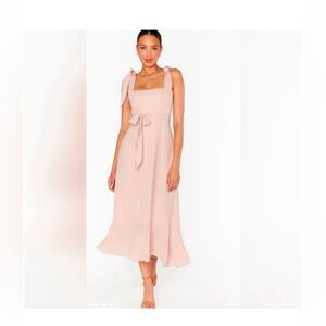 Show Me Your Mumu Bridesmaid Dress (Claire Midi, Dusty Blush)